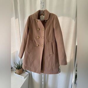 Kate spade double breasted fawn twill coat FINAL PRICE NO OFFER CONSIDERED